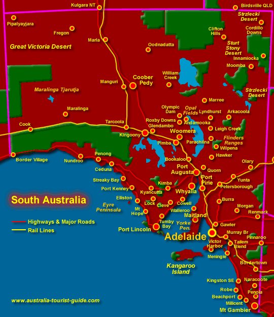 Towns Cities South Australia